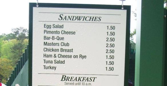 masters menu