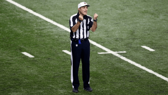 nfl referee pleading for camera time